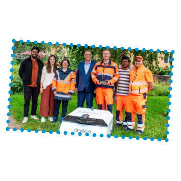 Roboter sammelt Müll in Parks einiger deutscher Städte