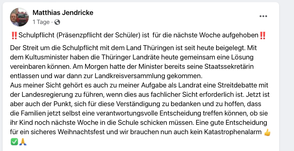 Facebook-Account von Andreas Jendricke