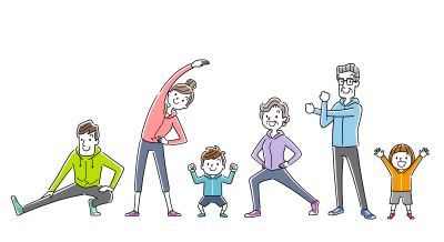 Sportübungen Grafik bewegte Pause