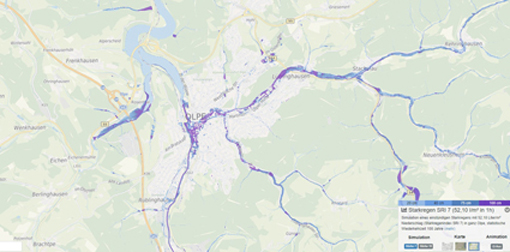 So sieht sie aus: eine Starkregensimulation für Olpe.