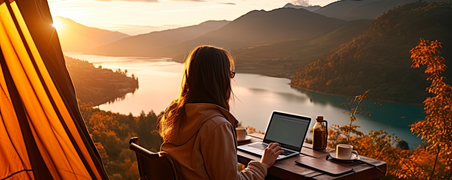 Am See statt im Büro: So können Mitarbeiter der Stadt Herrenberg dank Workation jetzt arbeiten. 