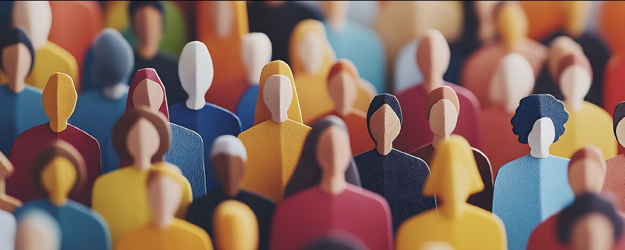 Zensus bunte Figuren Symbolbild