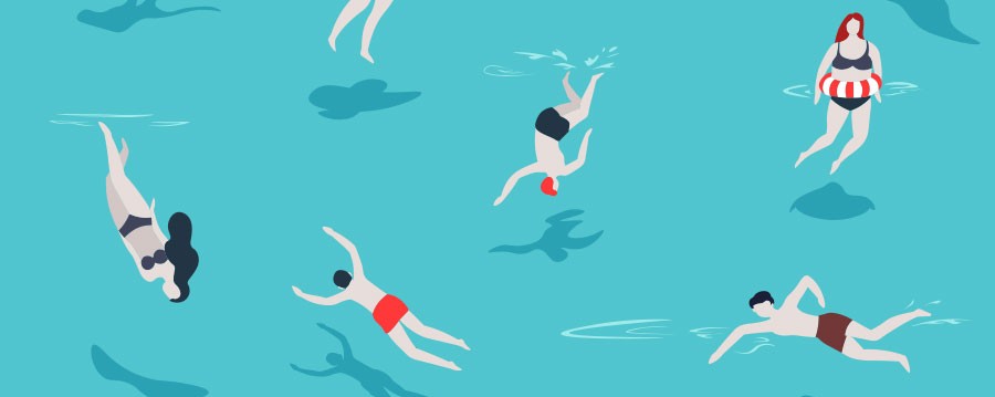 Schwimmen im Freibad