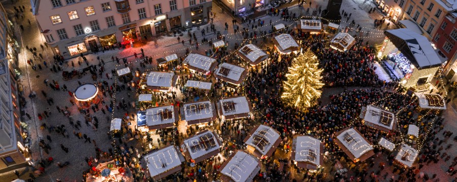 Drohnen über Weihnachtsmärkten 