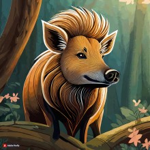 KI-generiertes Löwenschwein