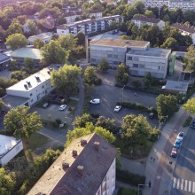 Schulbaustelle von oben