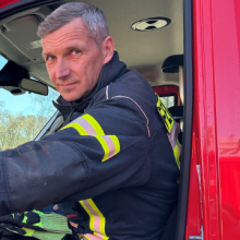 Bürgermeister Andre Ebeling, Kummerow im Feuerwehrfahrzeug, Kampf gegen Bürokratiewahnsinn
